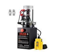VEVOR 6 Quart Double Acting Pump Centralina Idraulica, Black, 6L