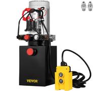 VEVOR Pompa Idraulica Hydraulic Pump 12V DC Doppia Azione con Serbatoio d'Acciaio per Elevatore (4L)