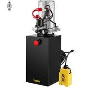 VEVOR Pompa Idraulica Hydraulic Pump 12V DC Singola Agendo con Serbatoio d'Acciaio per Elevatore (10L)