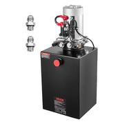 VEVOR Pompa Idraulica per Sollevatore Rimorchio Centralina Idraulica Azione Doppia 2600 giri/min Flusso 3,4L/min, Pompa per Rimorchio Piattaforma con Serbatoio d'Olio in Metallo da Officina