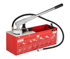VEVOR Pompa Idrostatica di Prova della Pressione, Pompa di Prova Manuale Max. da 25 bar 2,5 MPa, con Serbatoio da 12 Litri, Kit Tester di Precisione Tubo Ispessito SYB-25B Attacco Lunghezza Tubo 1,2 m