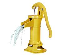 VEVOR Pompa Manuale per Pozzo, Sollevamento Massimo di 7,6 m, Pompa Manuale per Acqua in Ghisa Antica, Attacco NPT, Facile Installazione, Vecchio Stile per Giardino Esterno, Stagno, Giallo