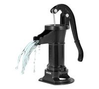 VEVOR Pompa Manuale per Pozzo, Sollevamento Massimo di 7,6 m, Pompa Manuale per Acqua in Ghisa Antica, Attacco NPT, Facile Installazione, Vecchio Stile per Giardino Esterno, Stagno, Nero