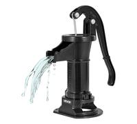 VEVOR Pompa per Acqua Manuale con Sollevamento di 7,6 m in Ghisa Antica Nero