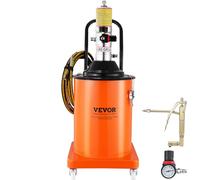 VEVOR Pompa per Grasso Pneumatica Rapporto di Pressione 50:1 Pompa per Secchio Grasso Pneumatica 20 Litri Pistola per Grasso Pompa Grasso Portatile Ruote Tubo da 4m Ugello a 360° Raccordo NPT Standard
