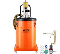 VEVOR Pompa per Grasso Pneumatica Rapporto Pressione 50:1 Pompa per Secchio Grasso Pneumatica da 40 Litri Pistola per Grasso Pompa per Grasso Portatile Ruote Tubo 4m Ugello 360° Raccordo NPT Standard