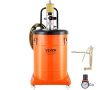 VEVOR Pompa pneumatica per grasso 50:1, fusto 40 L su ruote, tubo 4 m, ugello 360°