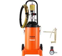 VEVOR Pompa Pneumatica per Grasso con Fusto per Grasso da 12L su Ruote Tubo 4m