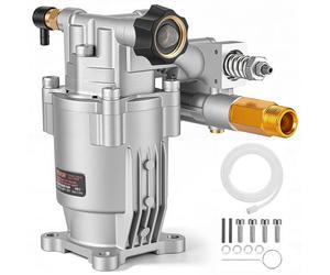 VEVOR Pompa per Idropulitrice, Albero Orizzontale 19,05 mm, 3400 PSI, 2,5 GPM, Kit di Pompe di Ricambio per Idropulitrice per Lavaggio Compatibile con Honda, Simpson, Briggs & Stratton, Craftsman