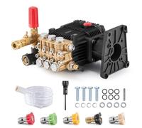 VEVOR Pompa per Idropulitrice, Stantuffo Orizzontale a Tripla Pompa, Albero 25,4 mm Kit Pompe di Ricambio per Idropulitrice 302,31 kgf/cm² 20 L/min per Simpson MorFlex 40224, 40225, 40226, Santoprene