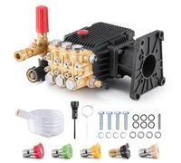 VEVOR Pompa per Idropulitrice, Stantuffo Orizzontale a Tripla Pompa, Albero 25,4 mm Kit Pompe di Ricambio per Idropulitrice 309,35 kgf/cm² 20 L/min per Simpson MorFlex 40224, 40225, 40226, Santoprene