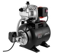 VEVOR Pompa per Pozzi Poco Profondi 735 W Serbatoio a Pressione 19 Litri Sistema Sovralimentazione, Portata max 3750 L/h, Testa in Acciaio Inox 304, con Booster Automatico, Pressostato 1,4-2,8 Bar