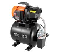 VEVOR Pompa per Pozzi Poco Profondi da 735 W con Serbatoio a Pressione 3785 LPH, Pompa per Irrigazione Sistema di Aumento Pressione d'Acqua con Filtro Prevalenza max 45m da Giardino Prato Orto