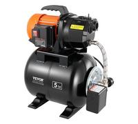 VEVOR Pompa per Pozzi Poco Profondi da 735 W con Serbatoio a Pressione 3785 LPH, Pompa per Irrigazione Sistema di Aumento Pressione d'Acqua con Filtro Prevalenza max 45m da Giardino Prato Orto