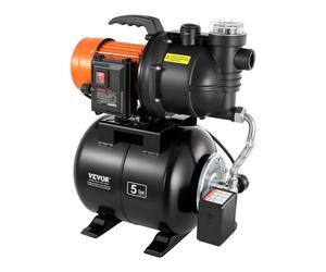 VEVOR Pompa per Pozzi Poco Profondi da 735 W con Serbatoio a Pressione 3785 LPH, Pompa per Irrigazione Sistema di Aumento Pressione d'Acqua con Filtro Valvola di Ritegno, 1,4-2,8 Bar Giardino Prato