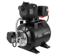 VEVOR Pompa per Pozzi Senza Filtro 800 W, Pompa per Pozzi Poco Profondi con Serbatoio a Pressione 19 Litri Irrigazione da Giardino Testa in Plastica Flusso max 5000 L/h, Protezione da Sovraccarico