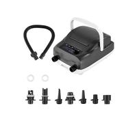 VEVOR Pompa per Sup, 7 Ugelli di Gonfiaggio, Pompa ad Aria SUP a Doppio Stadio con Funzione di Spegnimento Automatico e Connettore per Auto a 12 V CC, per Paddle Board Gonfiabili, Tende e Materassini