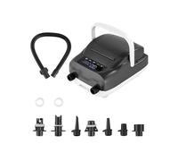 VEVOR Pompa per Sup, 7 Ugelli di Gonfiaggio, Pompa ad Aria SUP a Doppio Stadio con Funzione di Spegnimento Automatico e Connettore per Auto a 12 V CC, per Paddle Board Gonfiabili, Tende e Materassini