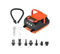 VEVOR Pompa per Sup, a Batteria Ricaricabile, Pompa d'Aria SUP a Doppio Stadio con Spegnimento Automatico, Connettore per Auto 12 V CC e Luce LED, Ideale per Gommoni, Tende e Materassini