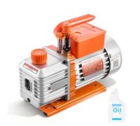 VEVOR Pompa per Vuoto Monostadio 5 CFM 142 L/min, Pompa per Vuoto a Palette Rotanti Due Stadi HVAC per Sistema R134a R22 R410a, Motore a 4 Poli, Manutenzione per Aria Condizionata di Veicoli