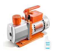 VEVOR Pompa per Vuoto Monostadio 7 CFM 198 L/min, Pompa per Vuoto a Palette Rotanti a Due Stadi HVAC per R134a R22 R410a R1234YF R32, Motore a 4 Poli per Manutenzione dei Veicoli