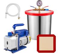 VEVOR Pompa per Vuoto per Condizionatore d'aria 4 CFM 1/4 HP con Camera a Vuoto da 3 Galloni