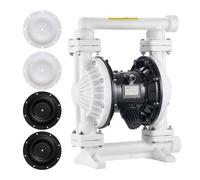 VEVOR Pompa Pneumatica a Doppia Membrana Portata max. 95 L/min Prevalenza max. 68,88 m, Pompa Pneumatica per Trasferimento Olio max. 100 PSI, Corpo in Polipropilene per Gasolio, Cherosene