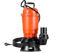 VEVOR Pompa Sommergibile per Acque Reflue 550 W, 18000 L/H, in Ghisa, Sollevamento Massimo di 10 m, Drenaggio di Acqua Sporca e Pulita per Prosciugare Piscine, Giardino Seminterrato
