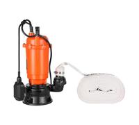 VEVOR Pompa Sommergibile per Pozzetto 1500 W, 21000 L/H, in Ghisa con Interruttore a Galleggiante Automatico, Sollevamento Massimo 18 m, Scarico di Acqua Sporca e Pulita per Piscine, Giardino