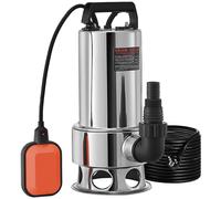 VEVOR Pompa Sommersa Elettrica da Drenaggio per Acque Sporche 1300W da Giardino
