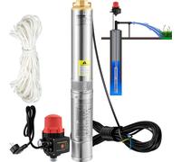 VEVOR Pompa Sommersa per Pozzo 750W Flusso da 105L/min per Piscina Giardino Orto