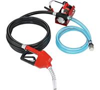 VEVOR Pompa Trasferimento Carburante Travaso Diesel Cherosene 37,8L/min | Portatile, Alimentata da Batteria12V, Trasferimento Carburante da Officina, Prevalenza max. 8 m, in Lega di Alluminio, Ghisa