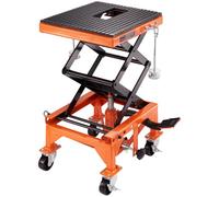 VEVOR Ponte Sollevatore Idraulico a Forbice per Moto da Officina Capacità Max. 158kg Altezza Regolabile 35-90,5cm, Ponte Sollevatore Alzamoto da Officina Operazione Idraulica Piattaforma 41,5 x 35 cm