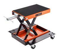 VEVOR Ponte Sollevatore Idraulico a Forbice per Moto da Officina Capacità Max. 500kg Altezza Regolabile 12-39cm, Ponte Sollevatore Alzamoto da Officina Operazione Idraulica Piattaforma 37,1 x 22,8 cm