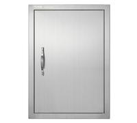 VEVOR Porta Accesso Barbecue, Porta Cucina Esterna Singola 432x610x46 mm, Porta Reversibile da Incasso in Acciaio Inox, con Maniglia, per Isola Barbecue, Armadio Esterno, Giardino