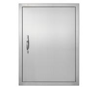 VEVOR Porta Accesso Barbecue, Porta Cucina Esterna Singola 508x686x46 mm, Porta Reversibile da Incasso in Acciaio Inox, con Maniglia, per Isola Barbecue, Armadio Esterno, Giardino