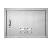 VEVOR Porta Accesso Barbecue, Porta Cucina Esterna Singola 610x432x46 mm, Porta Reversibile da Incasso in Acciaio Inox, con Maniglia e Presa d'Aria, per Isola Barbecue, Armadio da Esterno