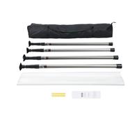 VEVOR Porta Antipolvere 10 x 4 m, Kit Barriera Antipolvere con 4 Aste Telescopiche, Borsa per il Trasporto e Pellicola Plastica, per Ristrutturazione Trasformazione Sanificazione Cantiere