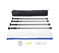 VEVOR Porta Antipolvere Trasparente Cerniera Magnetica con Pali Altezza Regolabile Antipolvere da Costruzione di Casa 10 x 4m, Copertura Protezione Antipolvere Uso Domestico Trasparente in Plastica PE