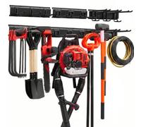 VEVOR Porta Attrezzi da Garage 125,7 cm Portata 272 kg 3 Binari e 9 Ganci