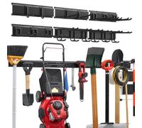 VEVOR Porta Attrezzi da Garage 251,5 cm Portata 544 kg 6 Binari e 16 Ganci