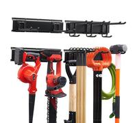 VEVOR Porta Attrezzi da Garage 83,8 cm Portata 181 kg 2 Binari e 5 Ganci