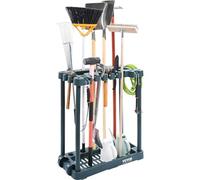 VEVOR Porta Attrezzi da Giardino 10 Slot PP Porta Attrezzi da Garage Officina per Stoccaggio, Organizzazione, Capannone per Esterni Angolo per Riporre Attrezzi, Rastrelli, Scope, Pale a Manico Lungo