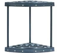 VEVOR Porta Attrezzi da Giardino 19 Slot PP Porta Attrezzi da Garage Officina per Stoccaggio, Organizzazione, Capannone per Esterni Angolo per Riporre Attrezzi, Rastrelli, Scope, Pale a Manico Lungo