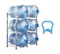 VEVOR Porta Brocca d'Acqua Portabottiglie a Livello Doppio 6 Bottiglie Nero
