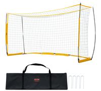 VEVOR Porta da Calcio Portatile 1828 x 3657 mm con Borsa Trasporto Giallo