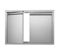 VEVOR Porta di Accesso da Cucina, 762 x 532 x 45 mm, Doppia Porta per Esterni, Acciaio Inox Montaggio a Incasso per Isola, Stazione, Mobile da Esterno