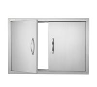 VEVOR Porta di accesso da cucina, 774 x 533 mm, Doppia porta da cucina esterna, Porta in acciaio inox montaggio da incasso per isola cucina, stazione cucina, mobiletto da esterno
