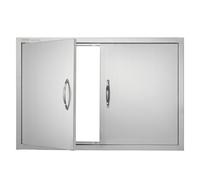 VEVOR Porta di accesso da cucina, 889 x 610 mm, Doppia porta da cucina esterna, Porta in acciaio inox montaggio da incasso per isola cucina, stazione cucina, mobiletto da esterno