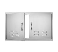 VEVOR Porta di accesso da cucina, 914 x 534 mm, Doppia porta da cucina esterna, Porta in acciaio inox, Porta a parete verticale per isola cucina, mobiletto da esterno